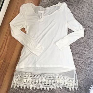 Grace & Lace Long Sleeve Top Extender - Ivory